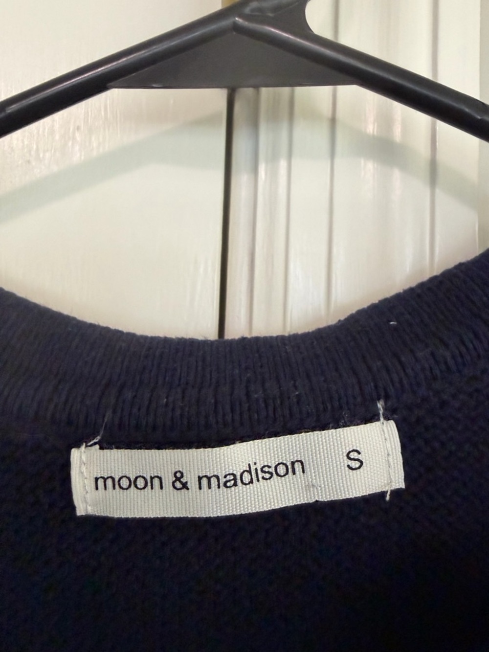 moon & madison Navy Knit Sweater Top - Picture 2 of 3